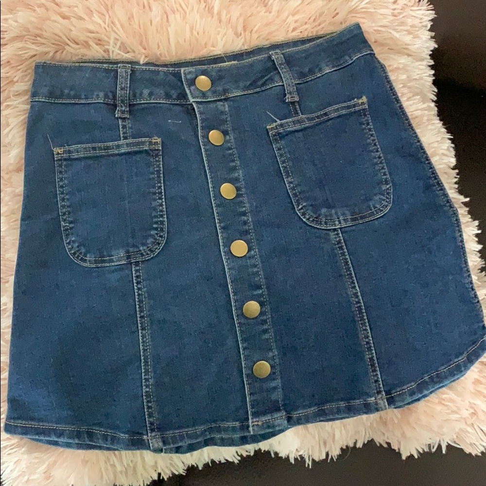 Altar’d State Denim Snap button skirt